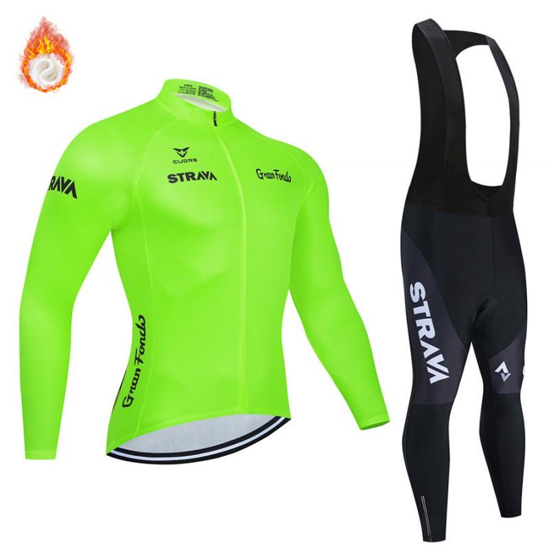 Men Women Cycling Jersey Set Long Sleeve Breathable Quick Dry Road Bike Riding Outfit Sportswear