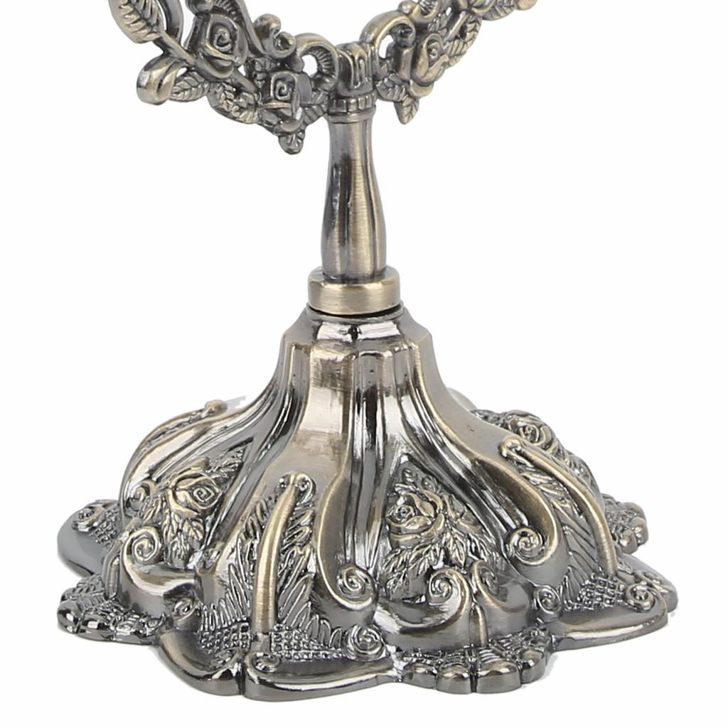 Make-Up-Spiegel Europäischer Metall-Retro-Doppelseitiger Spiegel für Badezimmer, Schlafzimmer, Ankleidezimmer(Bronze Groß )