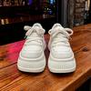 Platform Bread Shoes Women's 2025 Autumn and Winter New Muffin Heightening Wear-resistant Non-slip Small Leather Shoes Versatile Leisure Sports