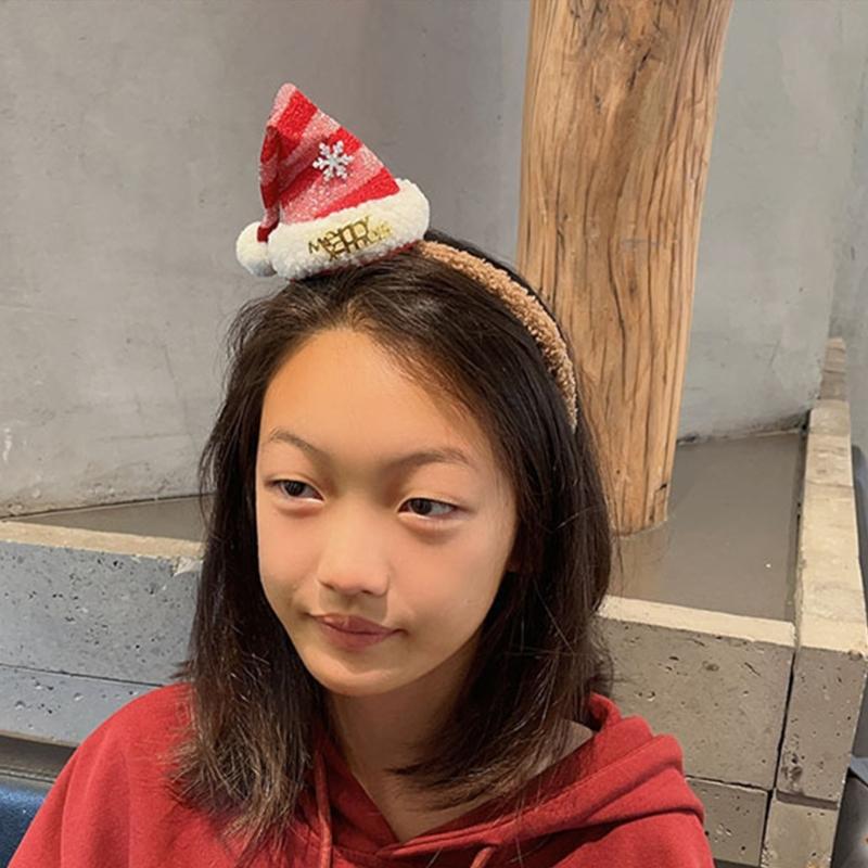 Świąteczne Akcesoria Imprezowe Krata Kokarda Pluszowe Spinki do Włosów Sezonowa Opaska na Głowę Spotkanie Rodzinne Uroczystość Przebieranie się