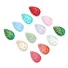 ZW47 10.5x17.5mm Petite Leaf Shape Glass Bead Texture Exquisite Lampwork Spacer Czech Jewelry Handmade Bracelet Trend Material