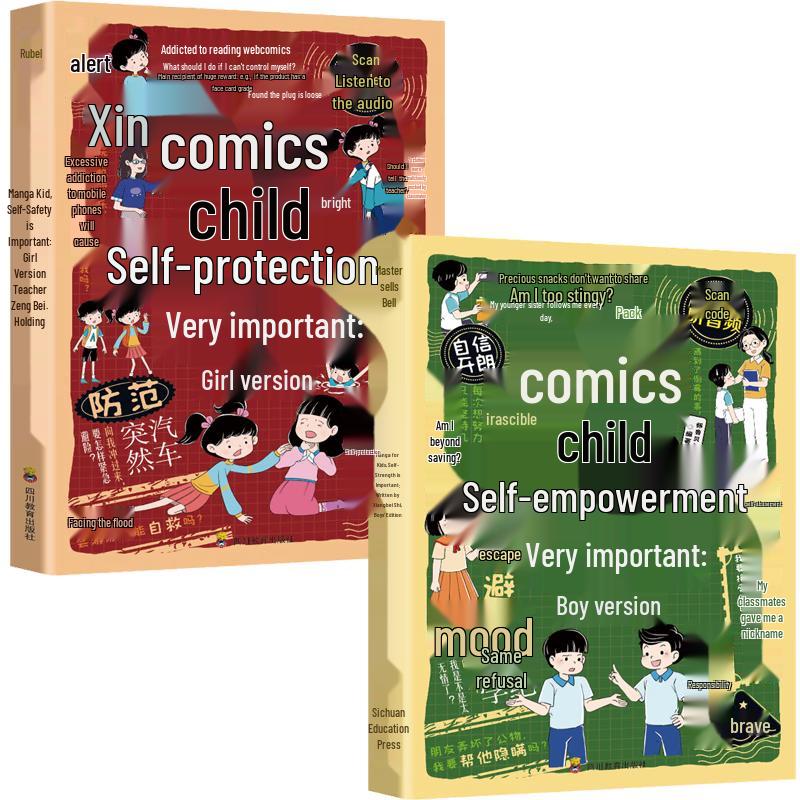 Children s Self-Strength Comic Set: Girl s & Boy s Editions