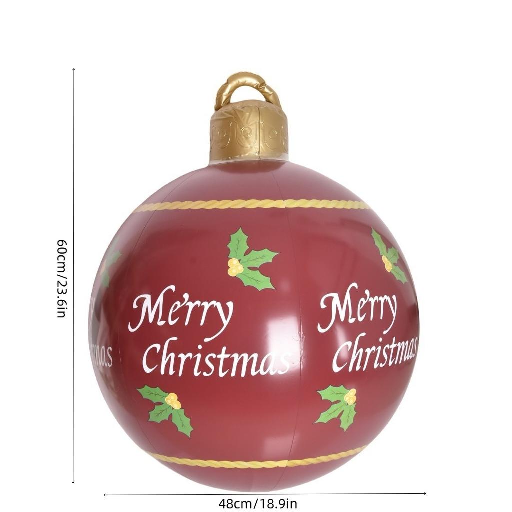 Riesen Weihnachtsdekoration Aufblasbare Kugel 60*48cm Aufblasbar Rot Grün Elch Schneemann Spielzeugkugel Outdoor Weihnachts Garten Dekoration