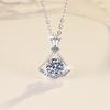 Fine Fashion Jewelry Premium S925 Sterling Silver Skirt Diamond VVs1 Moissanite Women's Fine Jewelry Elegant Fan Necklace Gifts