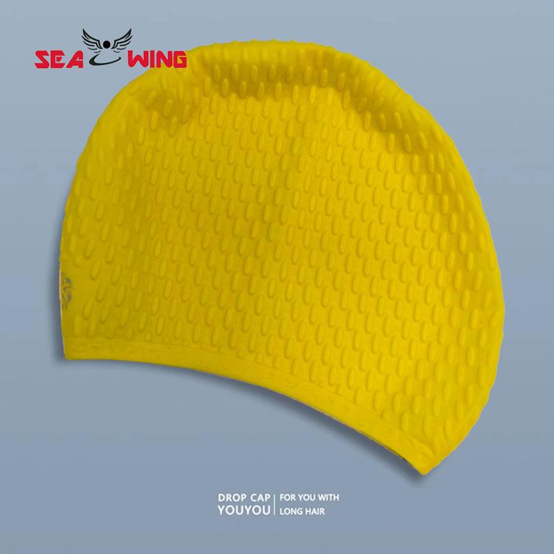 Non-Slip Silicone Swimming Cap for Women, Large Waterproof, with Ear Protection, Ideal for Long Hair