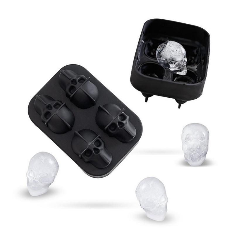 

Silicone Ice Cube Mold Tray With Lid, Diamond Skull Ball Shape Ice Maker, Easy Release ,For Whisky, Cocktail, Kitchen Accessorie