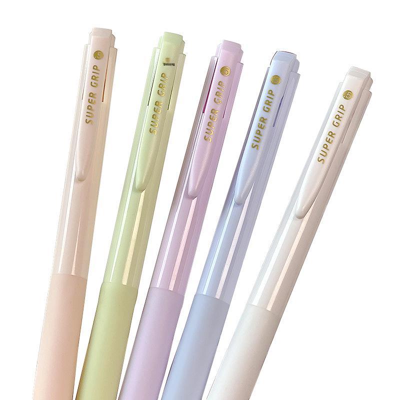 Student Neutral Black Pen: High-Quality 0.5mm Brush Tip with Soft Silicone Cover