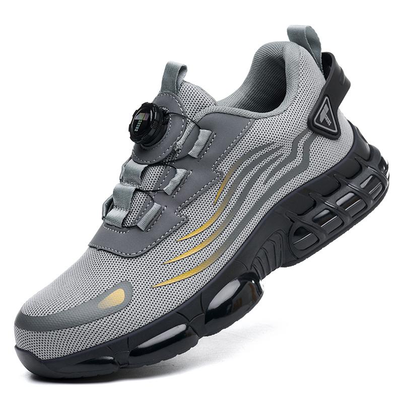 Botones Giratorios Zapatos De Seguridad Masculinos, Zapatos De Trabajo,  Botas De Seguridad Anticoagulantes  Tactical Boots