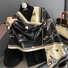 New Style Iron Tower Imitation Cashmere Warm Scarf for Women Winter Double Sided Thickened Student Warm Scarf Large Shawl