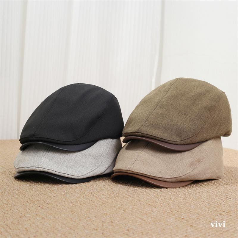 Japanese new British retro style forward hat men's and women's autumn simple and versatile face small painter newsboy hat