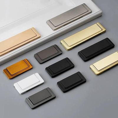 Simple Flat Concealed Buckle Drawer Cabinet Handle Invisible Gusset Furniture Hardware Aluminum Alloy Cabinets Closets Handle