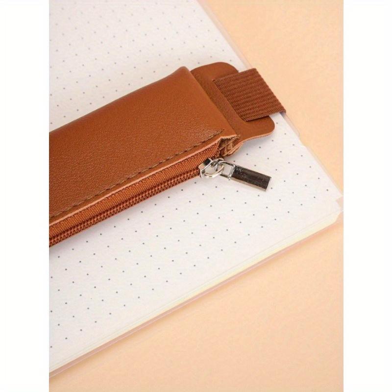 1 st Pu Anteckningsbok Pennfodral Med Justerbart Band Pennhållare Fickförsedd Väska Med Elastiskt Band Pennpåse För Anteckningsböcker Planerare Böcker Pennskydd Pennhållare