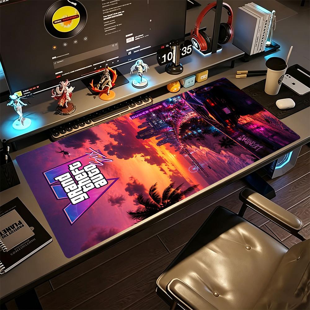 Grand Theft Auto Großes Mauspads Büro-Mauspads Schreibtisch-Mauspad Rutschfester Gummiunterboden Perfekt für Büro-Laptop-Gaming-Setup