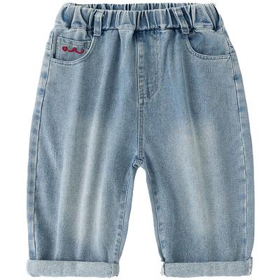 Little Elephant Hamm Boy's Summer Mid-Length Denim Shorts