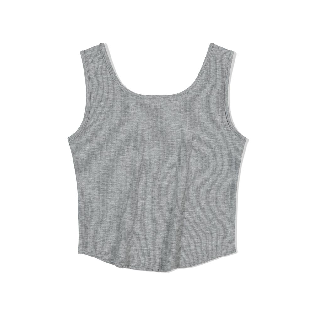 MOAA Shaped & Ribbed Top Sleeveless (Gray)