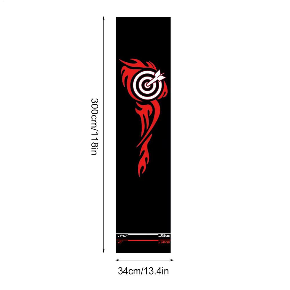 Dart Mat Floor Protection with Throw Line Non Slip Absorbent Fast Drying Training Dartboard Carpet for Game Room Bar