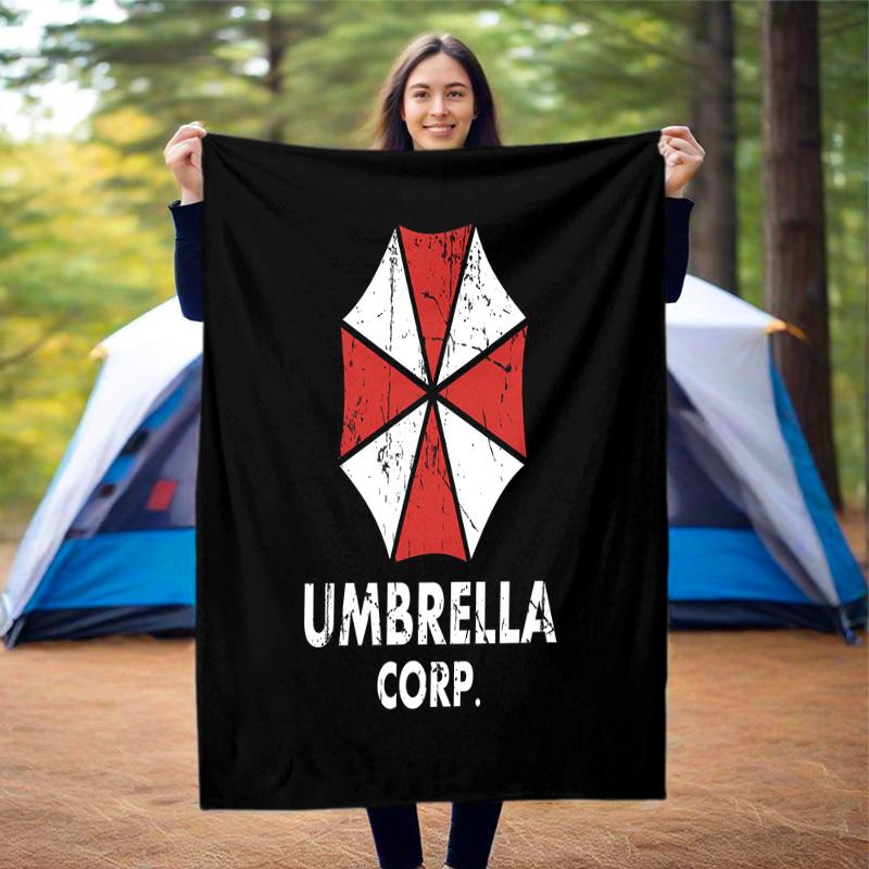The sci-fi game Resident Evil features the Umbrella Corporation blanket a soft home furnishing nap decoration a warm Sherpa blanket for all seasons U3