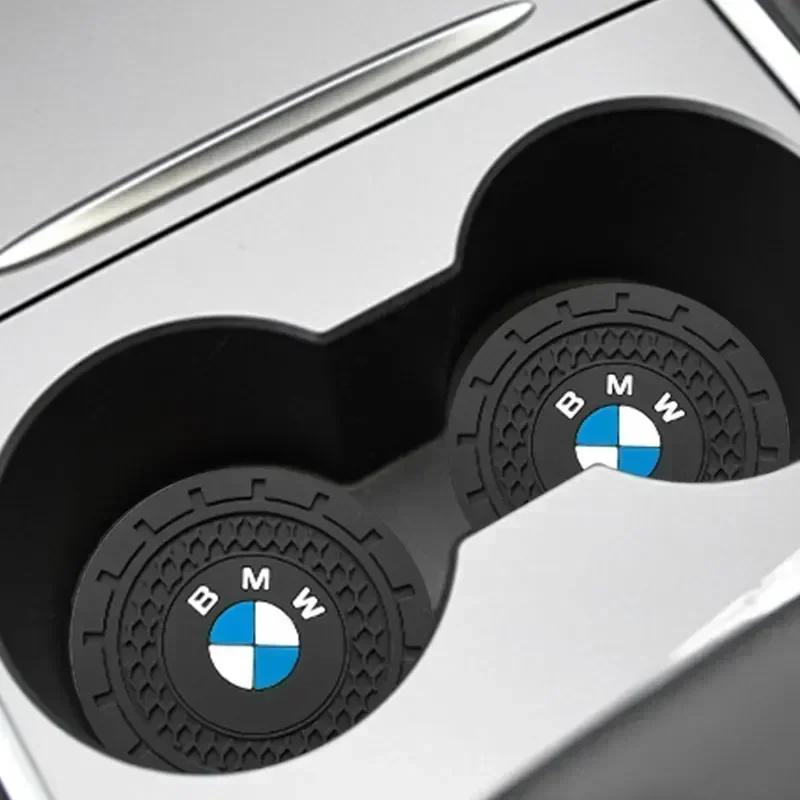 CCN1 X4 X5 X6 For BMW Silica Gel Car Coaster Water Cup2pcs Silicone Car Water Cup Holder Coaster Anti Slip Pad Mat For BMW X5 X4 X6 X