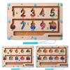 Montessori Magnetic Maze Sorting Board Kid Color Number Cognitive Matching Sensory Game Fine Motor Training Education Parish Toy