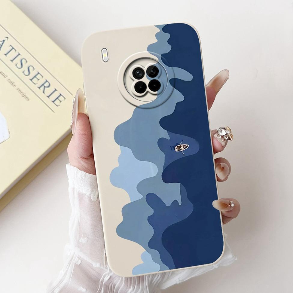 For Huawei Y9A Case Cover Luxury Fashion Flowers Kawaii Cute Cat Shockproof Phone Case For Huawei FRL-22 FRL-23 FRL-L22 FRL-L23