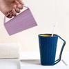 Dual-Color Toothbrush & Mouthwash Cup with Handle - Anti-Fall Design for Dorm or Couple Use