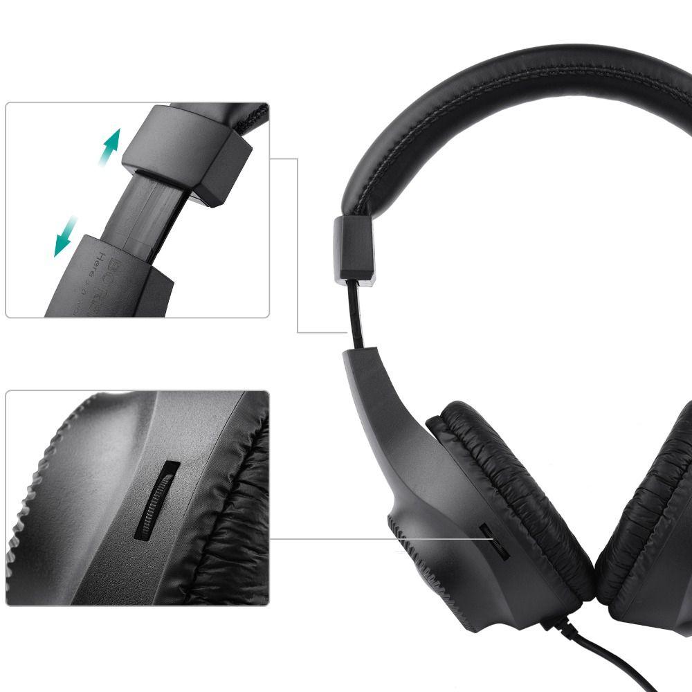 50mm Driver Wired Headphones Stereo Monitor Electric Piano Earphone Recording Music