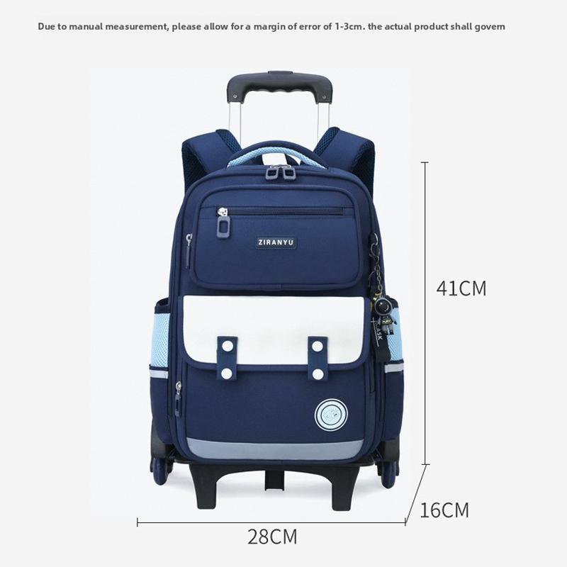 Children School Rolling Backpack for Boy Girls Trolley School Bag with Wheels Students Backpack Kids Book Bag Wheeled Backpack