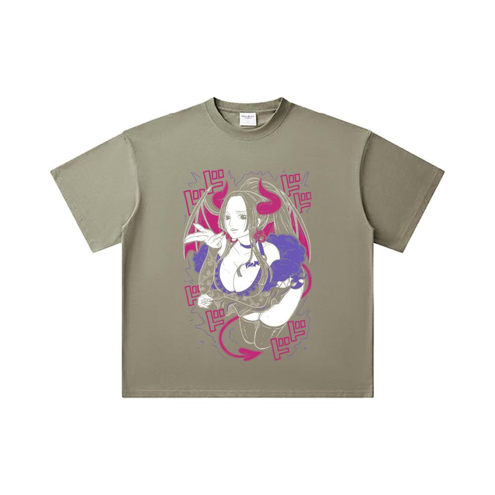 260 GSM Double Yarn 32 Count 100% Cotton One Piece V76 Boa Halloween Print Unisex Heavy Cotton T Shirt