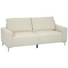 Modern 3-Seater Sofa, Soft Couch with Back Cushions, Upholstered Sofa for Living Room, Bedroom, Home Office, Cream White
