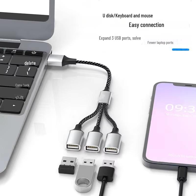 Type-C Hub Charger Splitter Docking Station for Phones, Computers, Tablets