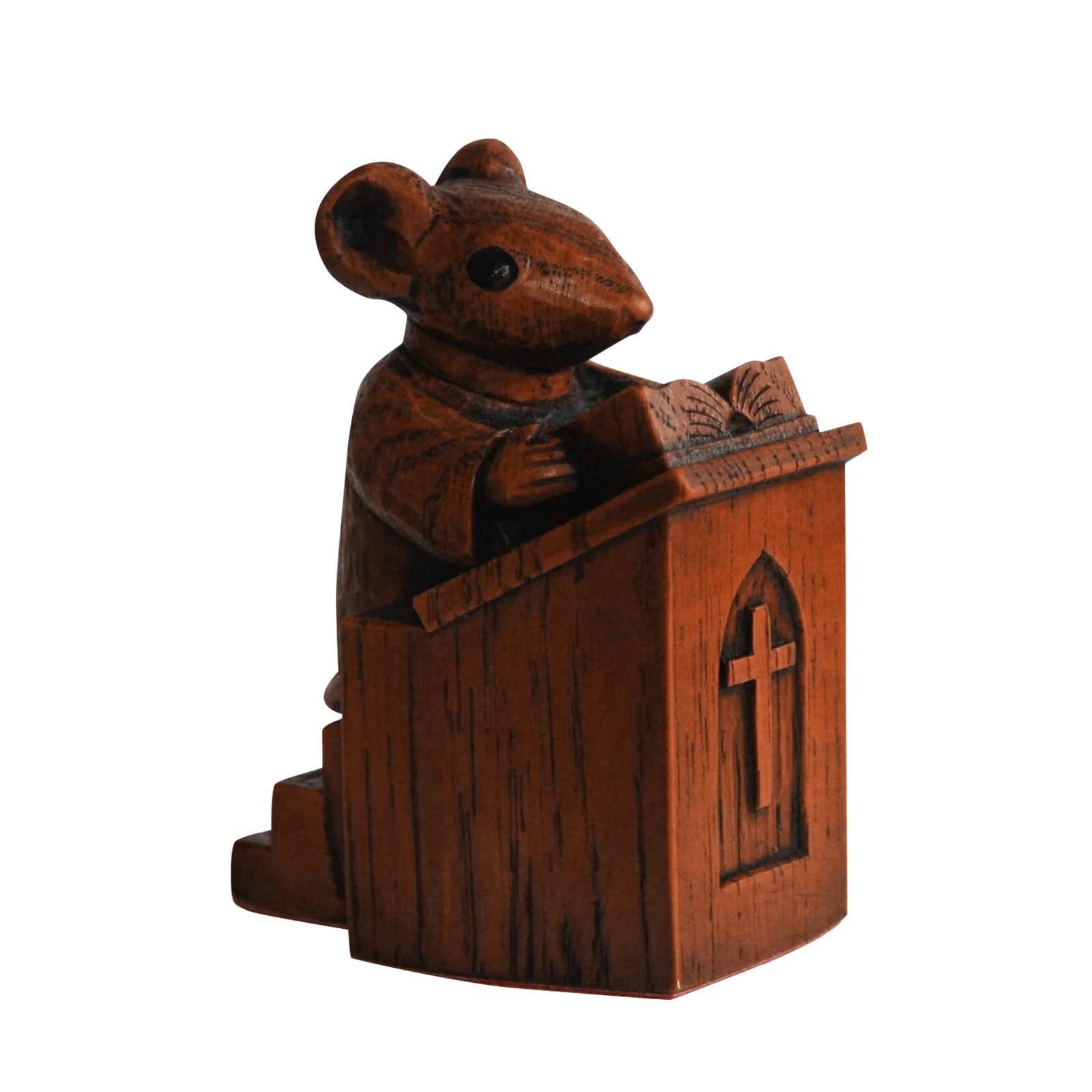 

EasterDecorations Church Mouse Decor Spring Figurines Spring Decorations Church Mouse Decor Resin Easter Gift Tabletop Ornament For One Size