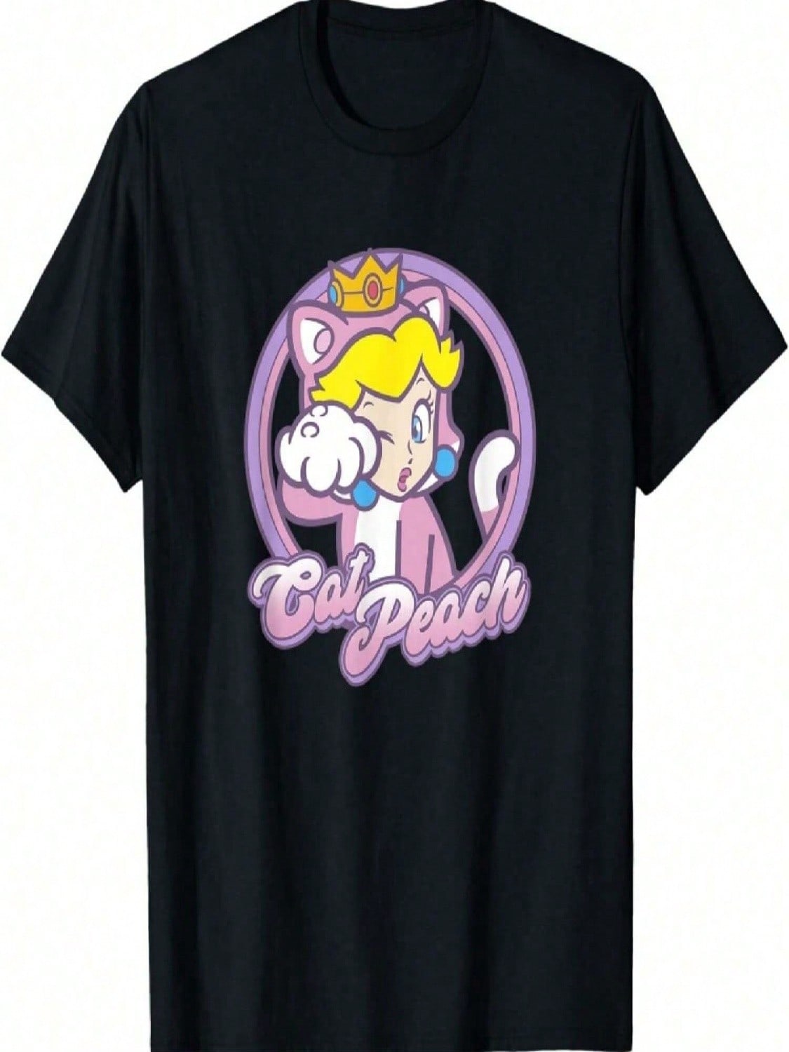 Camiseta Con Estampado De La Princesa Peach Gato De La Furia De Bowser En 3D S