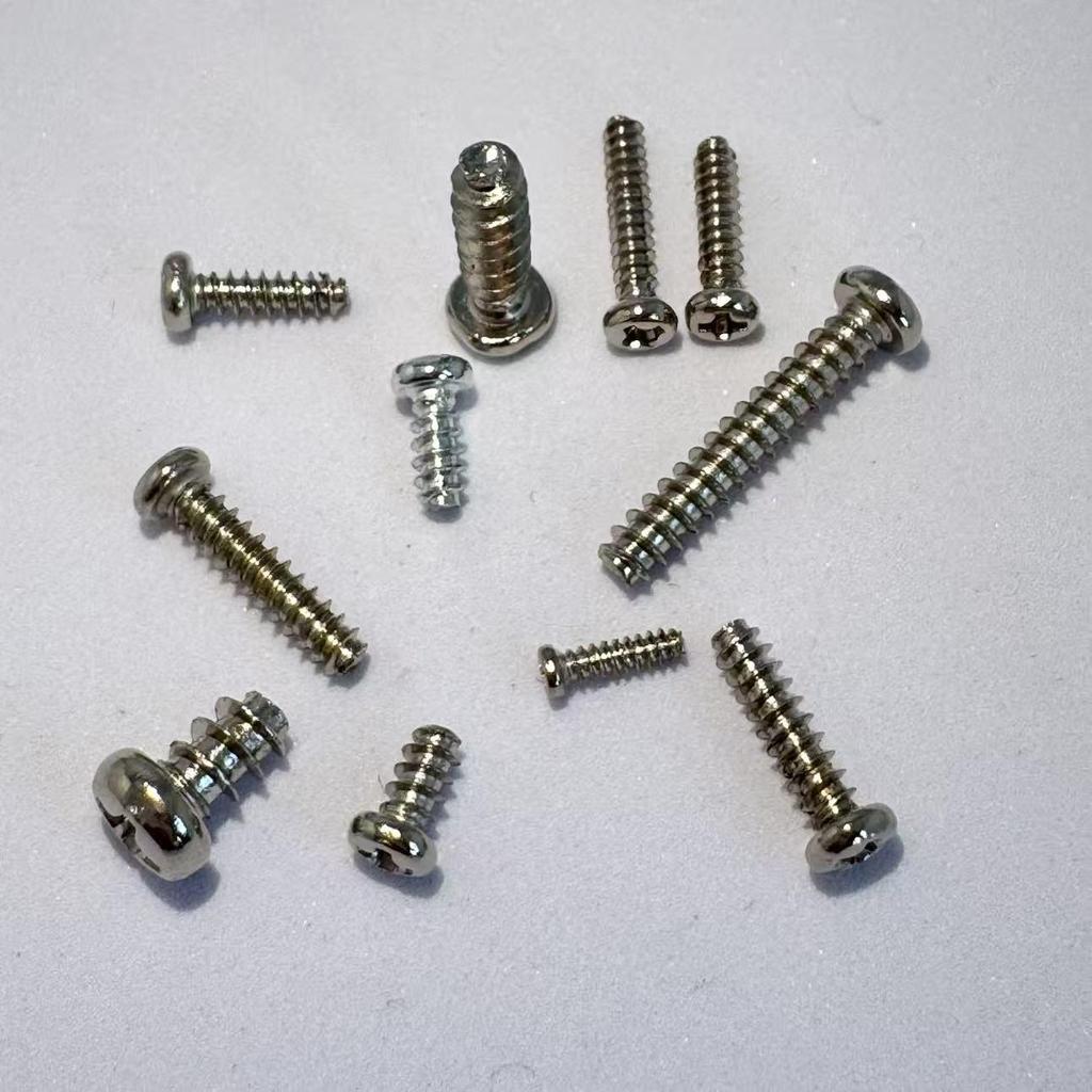 M3 Self-Tapping Screws Assortment, Round Head, Flat Tail, 304 Stainless Steel, PB Plain/Black Zinc Finish