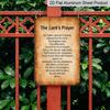 2D Flat Lord's Prayer Inspirational Aluminum Metal Tin Sign, 12x8 Inch Beige Minimalist Wall Art Decor, Easy Hanging Decorative Plaque for Home