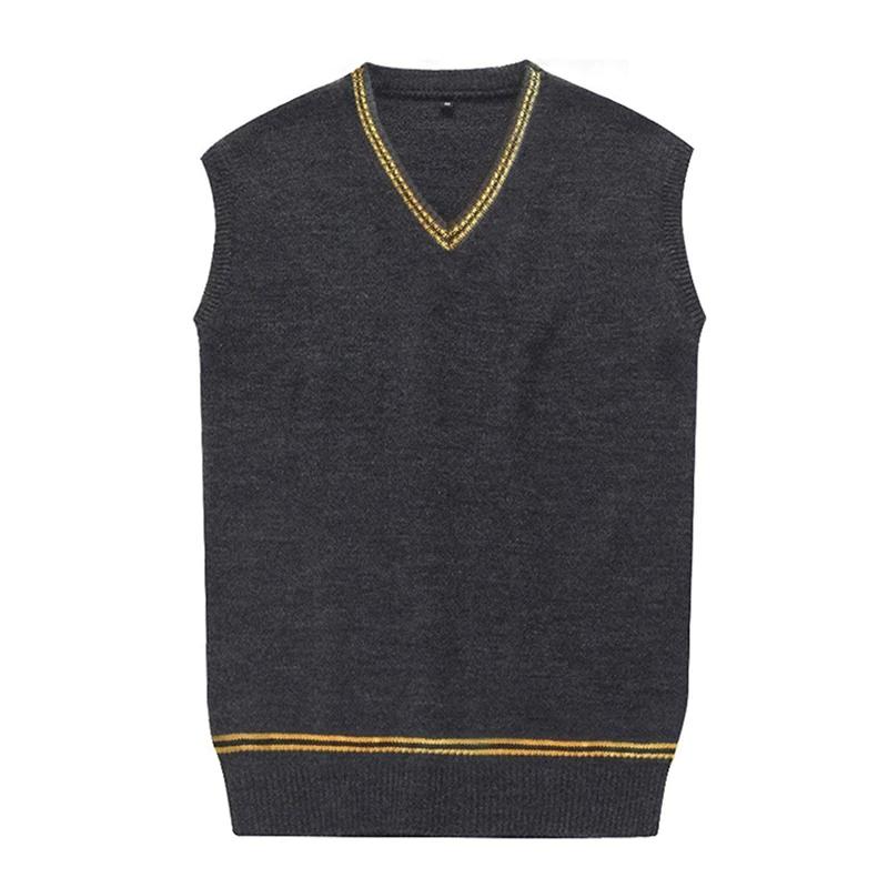 Halloween Kostüm Potter Cosplay Weste Winter Langarm Pullover für Damen Herren Herbst V-Ausschnitt Weste 4 Colleges Studentenuniform