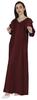 Bimba Abaya Islamic Prayer Dress With Hijab For Women's  Front Button Placket  Muslim