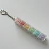 Keyboard Fidget Toy 5-Keys Anxiety Relief Finger Clicker Keychain Focus Aid Clear Keycap Keyboard Decompression Button Sensory
