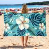 1 Stück tropisches Hibiskus-Blumen-Strandtuch, schnell trocknendes, leichtes Polyestertuch, weiches, saugfähiges Handtuch im hawaiianischen Stil für Schwimm