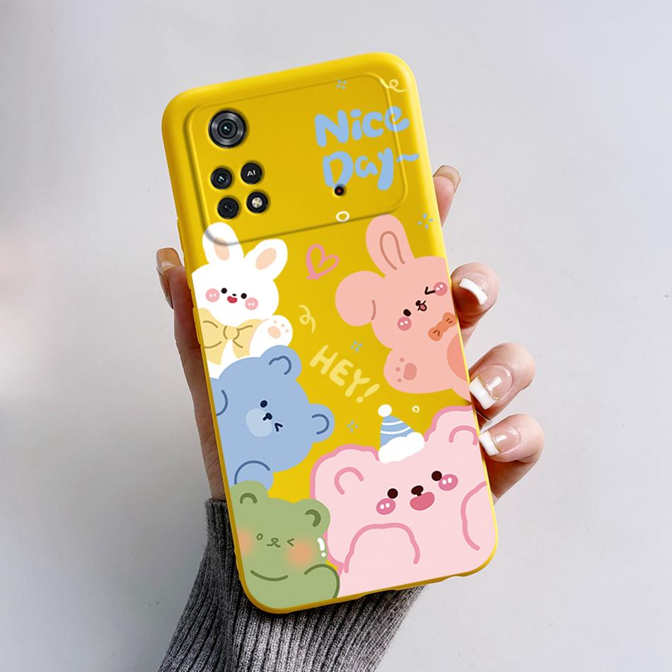 For Xiaomi Poco M4 Pro 4G Case Cute Cartoon Frog Cover Soft Silicone Phone Case For Xiaomi Poco M4 Pro PocoM4 5G Fundas Bumper