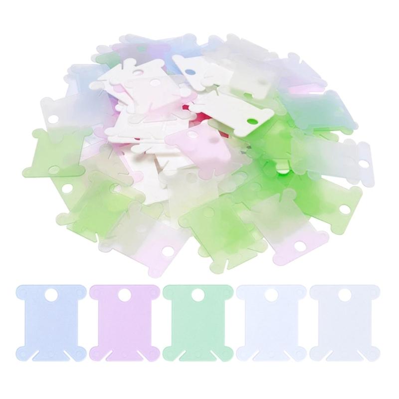 Floss Winder with Embroidery Thread Bobbins Embroidery Thread Cards Crosses Stitching Yarn Cards Floss Bobbins for Craft