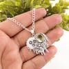 Green Amethyst Gemstone 925 Sterling Silver Jewelry Handmade Bee Pendant 1.49" CP-28-15