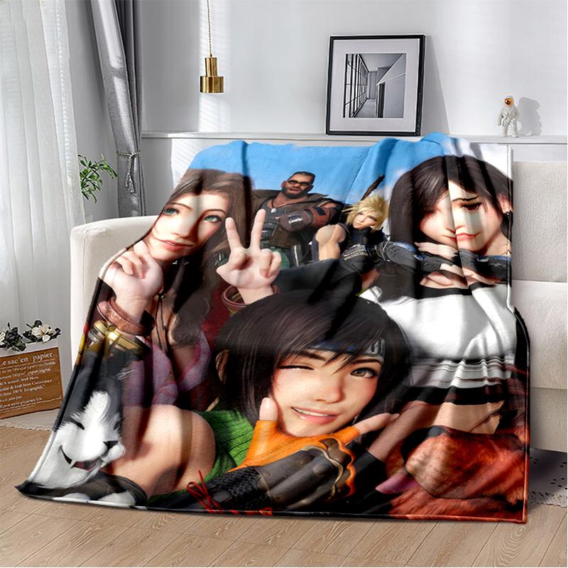 29 Style New Sephiroth Final Fantasy Games Cloud Tifa Aerith Blanket,Soft Throw Blanket for Home Bedroom Bed Sofa Cover Kids