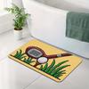 A Pixel-Style Golf Swing Design Diatom Mud Mat, Highly Absorbent And Quick-Drying, Non-Slip Bathroom Mat, Perfect for Sports-Themed Home Decor. Suitab