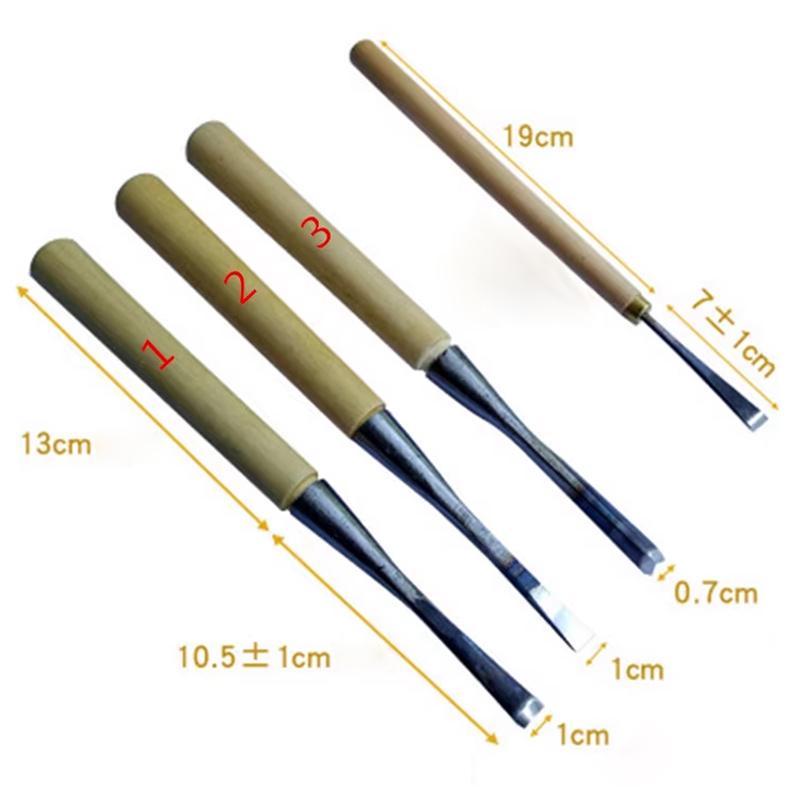 Woodworking Carving Root Carving Tea Tray Base Making Tool Blanking Chisel Set5