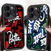 Fashion P-patta For iPhone 17 Pro Max 16 15 14 13 12 11 Plus Black Soft Phone Cover