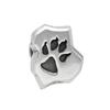 WOLFMAN B.R.S. Wolfman B.R.S. Silver 925 Wolf Foot Stud Earring (Single Earring) Wolf Paw Print Men's