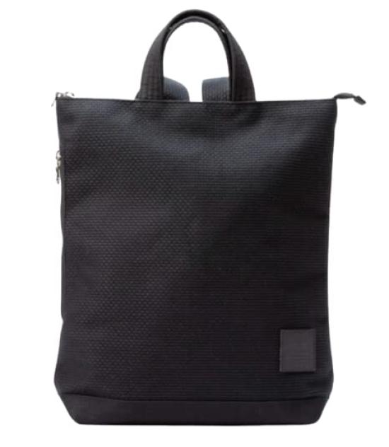 sasicco Portside Backpack, Black [Mikawa Cotton Sashiko Woven Backpack] Tote-Style Backpack