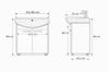 White Bathroom Cabinet with Sink with Extended Chrome Faucet and Siphon 84x45cm Frigo