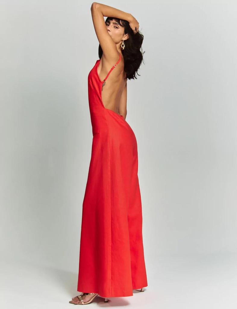 2025 European & American Sleeveless Loose Holiday Jumpsuit with Wide-Leg Pants for Women