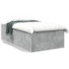 VidaXL Cadre de lit gris béton 75x190 cm bois d'ingénierie, meuble de chambre à coucher, sommier, lit à panneaux, lit, lit 3280982